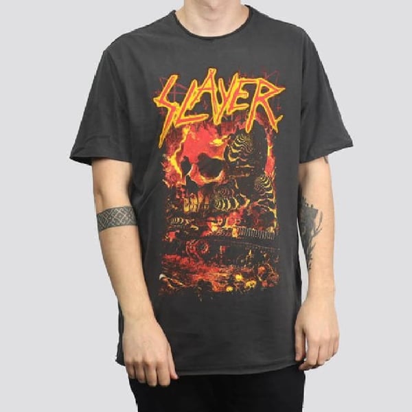 Amplified Unisex T-shirt til voksne med krigsskull-dræber