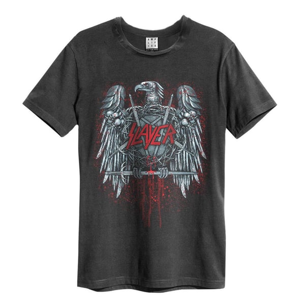 Amplified Unisex Adult Metal Eagle Slayer T-Shirt