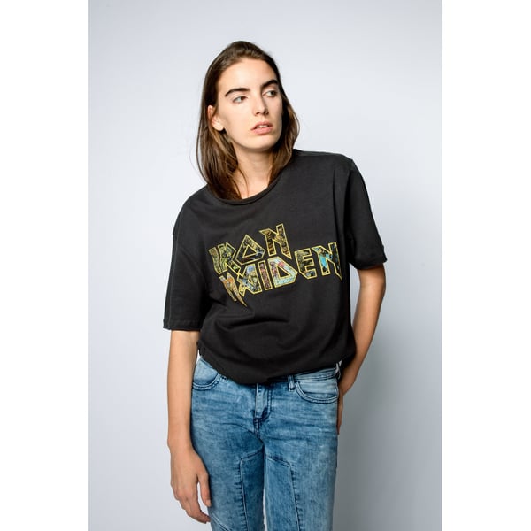 Amplified Unisex Aikuisten Eddies Logo Iron Maiden T-paita