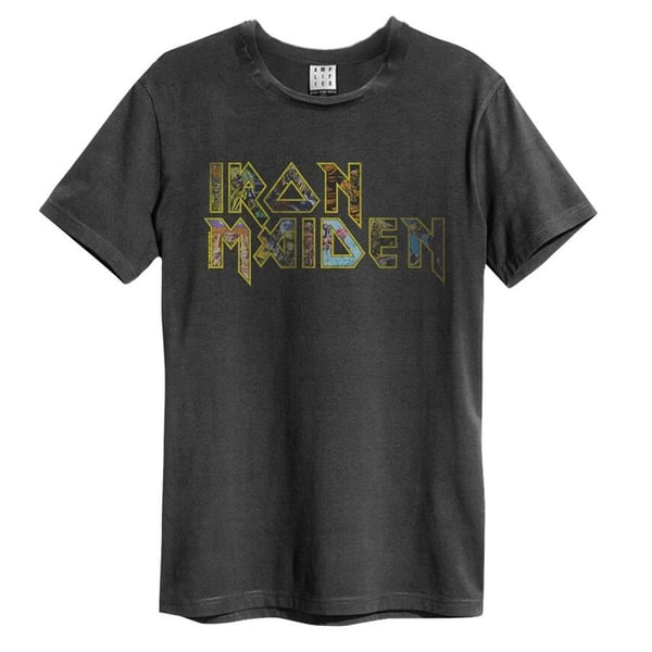 Amplified Unisex Aikuisten Eddies Logo Iron Maiden T-paita