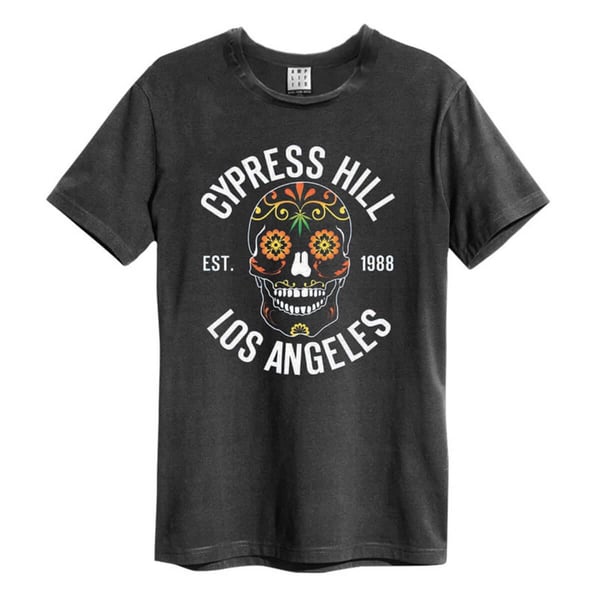 Amplified Unisex Adult Floral Skull Cypress Hill T-Shirt