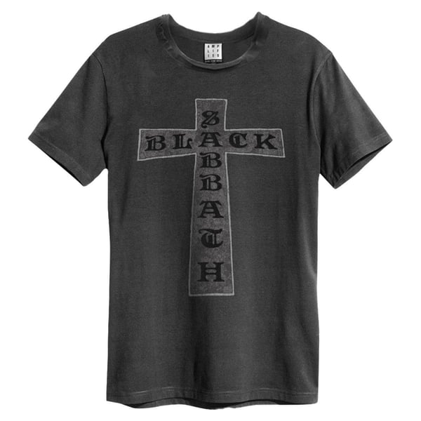 Amplified Unisex T-shirt til voksne med korset Black Sabbath