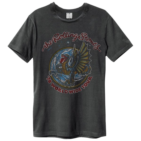 Amplified Unisex T-shirt til voksne med verdensturné for Rolling Stones
