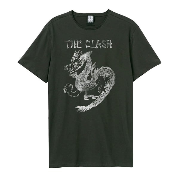 Amplified Unisex T-shirt til voksne med ny drage The Clash