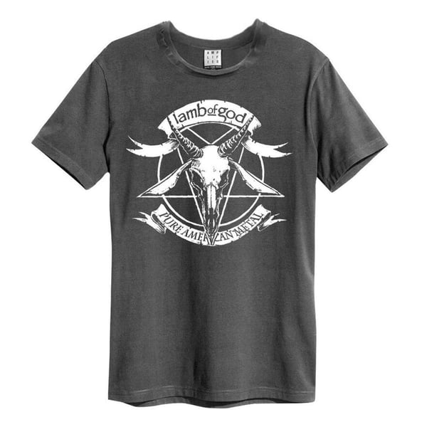 Amplified Unisex Adult Pure American Metal Lamb Of God T-Shirt