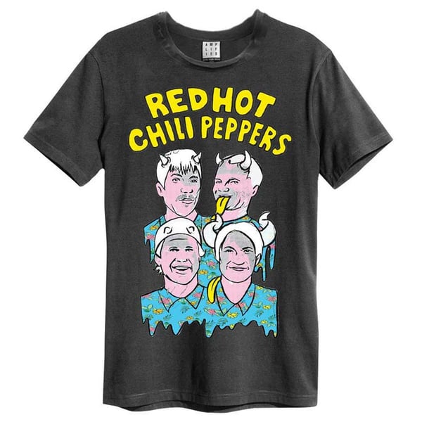 Amplified Unisex Adult Illustrated Red Hot Chili Peppers T-Shirt
