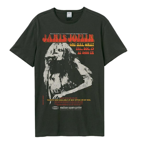 Amplified Unisex Adult Madison Square Janis Joplin T-Shirt Amplified Unisex Adult Madison Square Janis Joplin T-Shirt