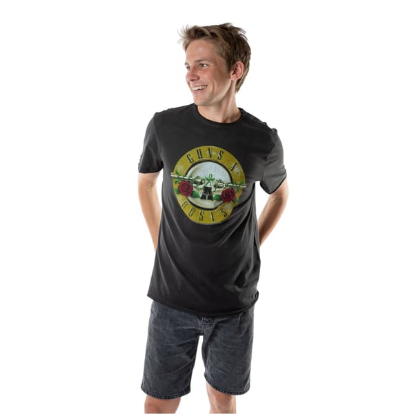 Amplified Unisex Adult Guns N Roses Logo T-Shirt
