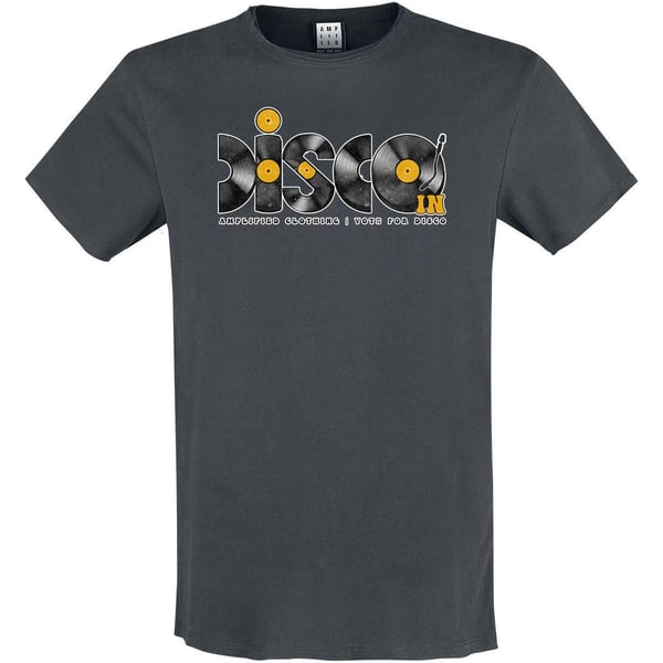 Amplified Unisex Aikuisten Discs Disco T-paita