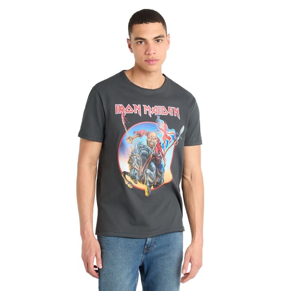 Amplified Unisex Adult Trooper on Steed Iron Maiden T-Shirt