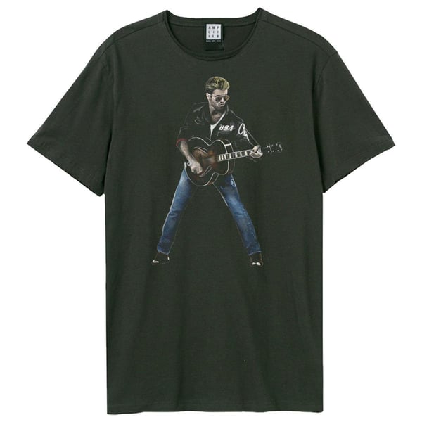 Amplified Unisex Adult Stripped Back George Michael T-Shirt