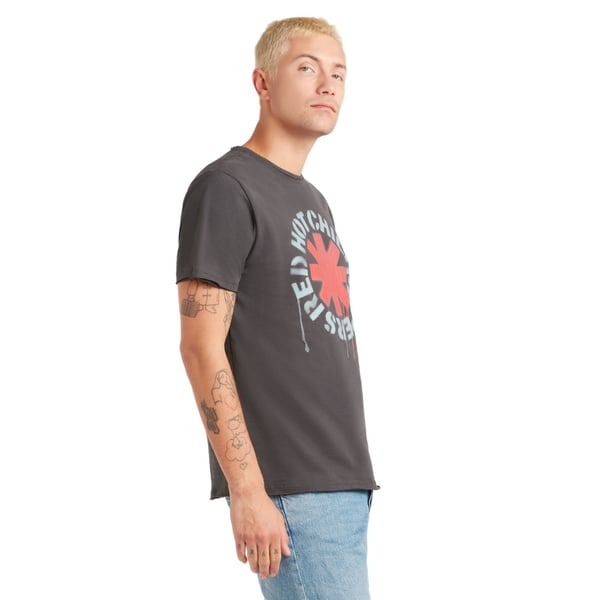 Amplified Unisex Adult Red Hot Chili Peppers Logo T-Shirt