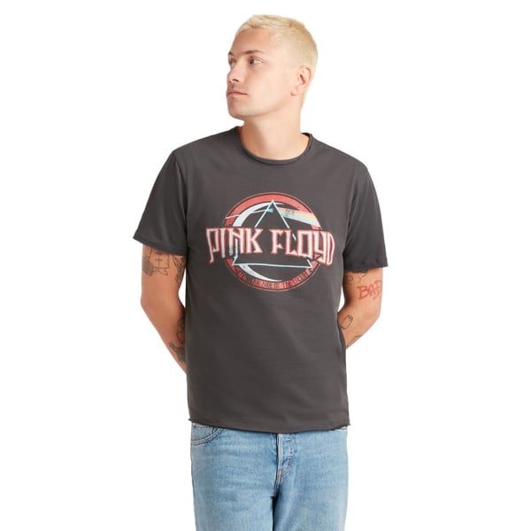 Amplified Unisex Adult On The Run Pink Floyd Crew Neck T-Shirt
