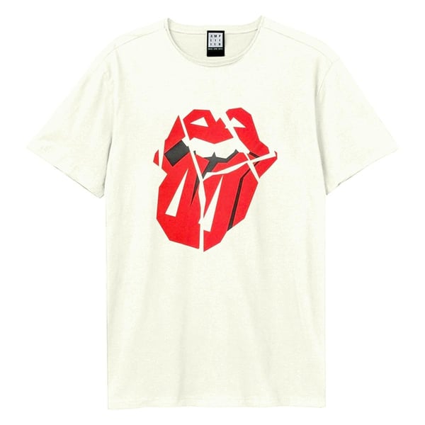 Amplified Unisex Adult Hackney Diamonds The Rolling Stones Vintage Logo T-Shirt