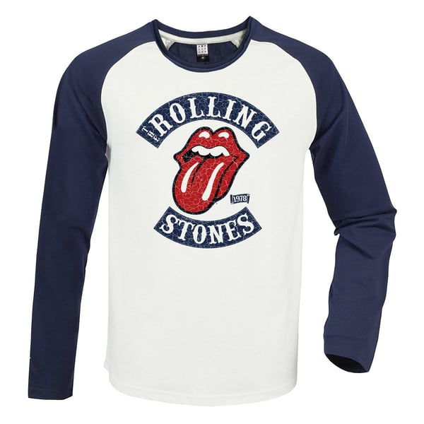 Amplified Unisex Adult 1978 Tour The Rolling Stones Vintage T-Shirt