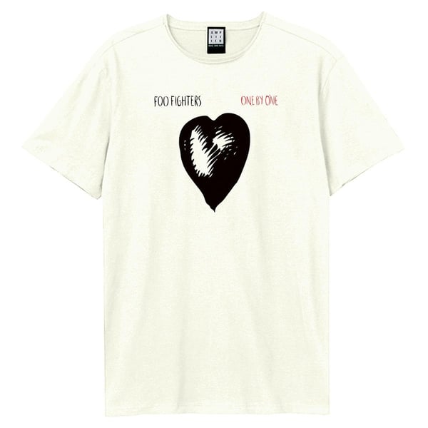 Amplified Unisex Aikuisten Klassinen One By One Cover Foo Fighters Vintage T-paita