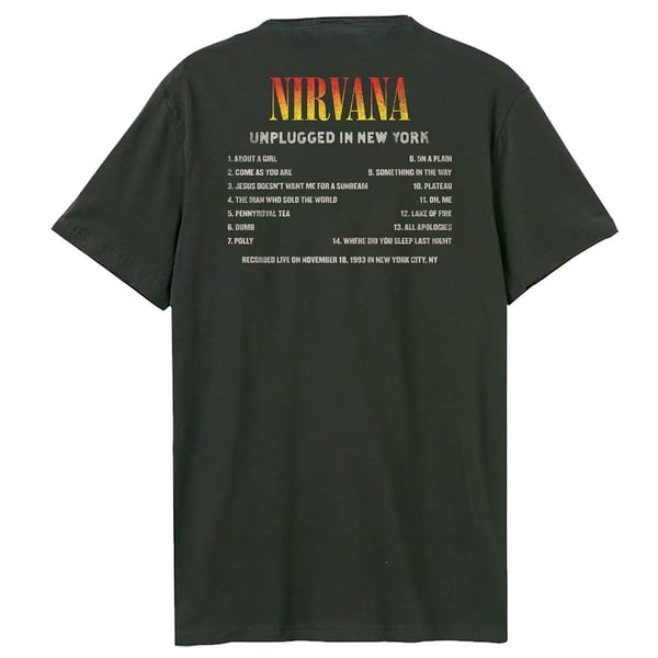 Amplified Unisex Adult Unplugged In New York Nirvana T-Shirt