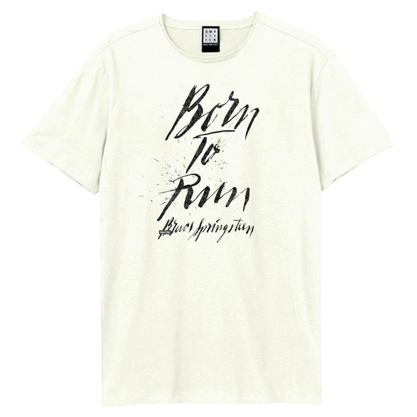 Amplified Unisex Adult Born To Run Bruce Springsteen T-Shirt