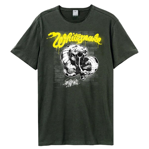 Amplified Unisex Adult Graffiti Whitesnake T-Shirt