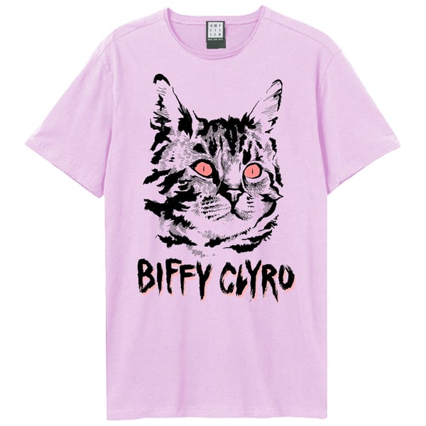 Amplified Unisex Adult Black Cat Biffy Clyro T-Shirt