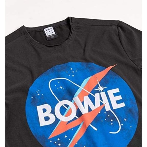 Amplified Unisex Adult To The Moon David Bowie T-Shirt
