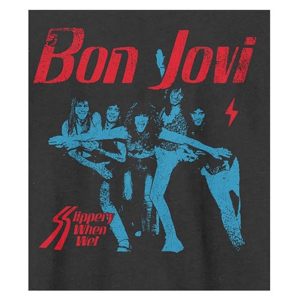Amplified Unisex Adult Slippery When Wet Bon Jovi T-Shirt