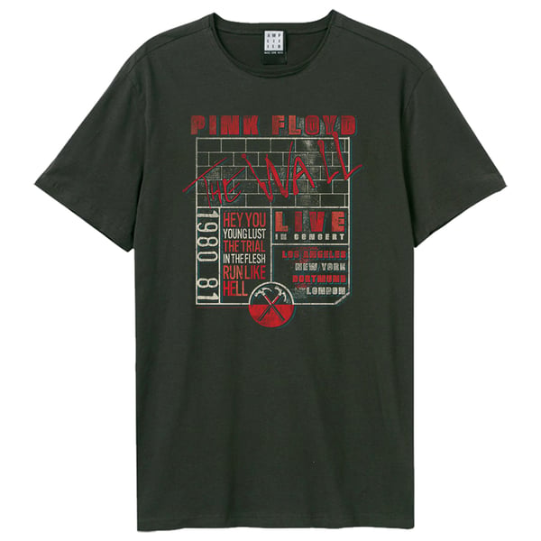 Amplified Unisex Adult The Wall Poster Pink Floyd T-Shirt