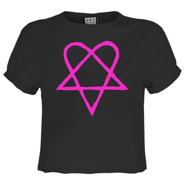 Amplified Naisten Heartagram HIM Lyhyt Toppi