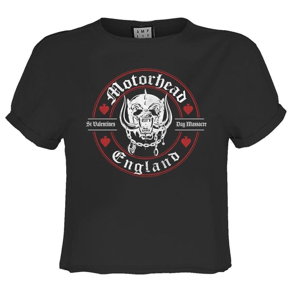 Amplified Womens/Ladies St Valentines Day Massacre Motorhead Crop T-Shirt