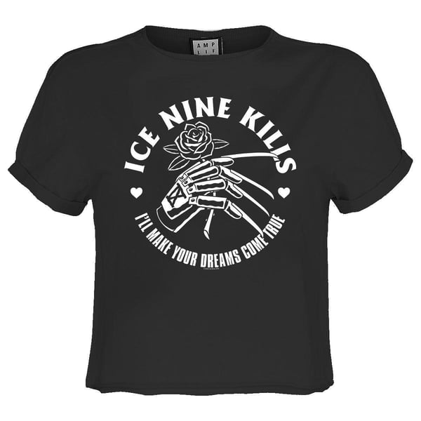 Amplified Naisten Dreams Ice Nine Kills Crop T-paita