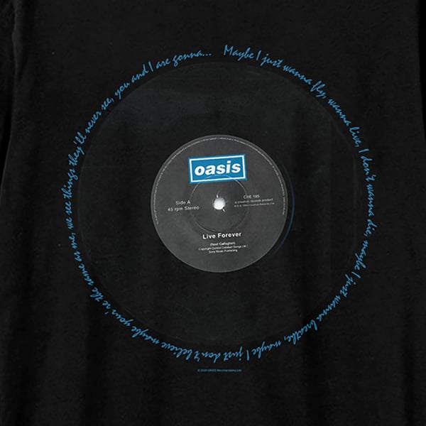 Oasis Unisex aikuisten Live Forever Oasis T-paita