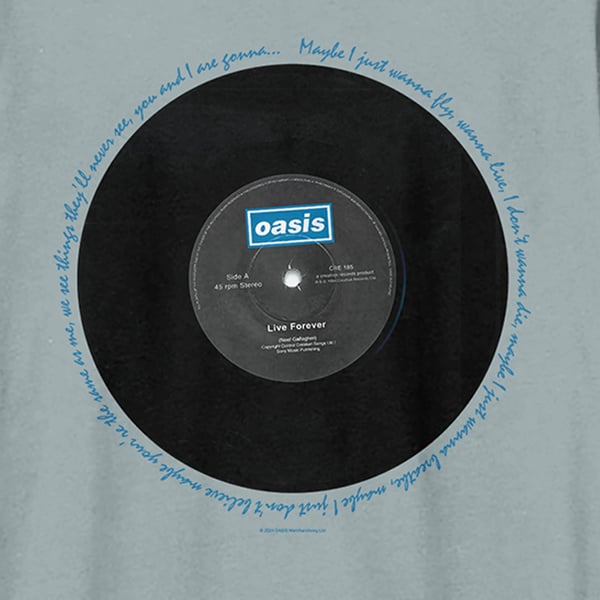 Oasis Unisex Adult Live Forever Oasis T-Shirt