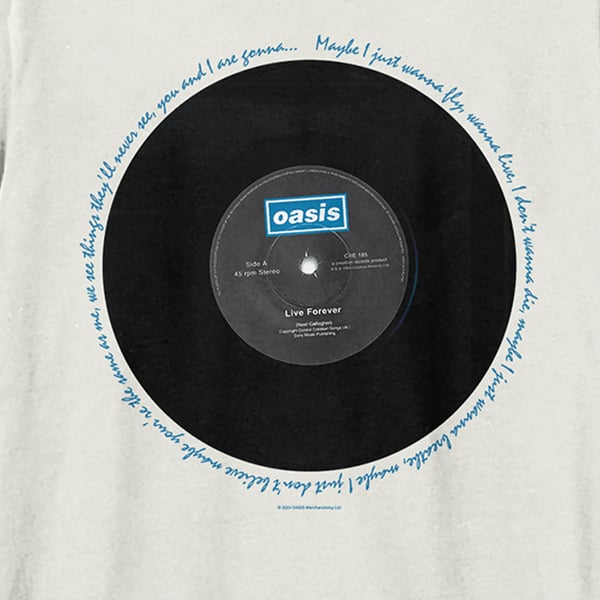 Oasis Unisex aikuisten Live Forever Oasis T-paita