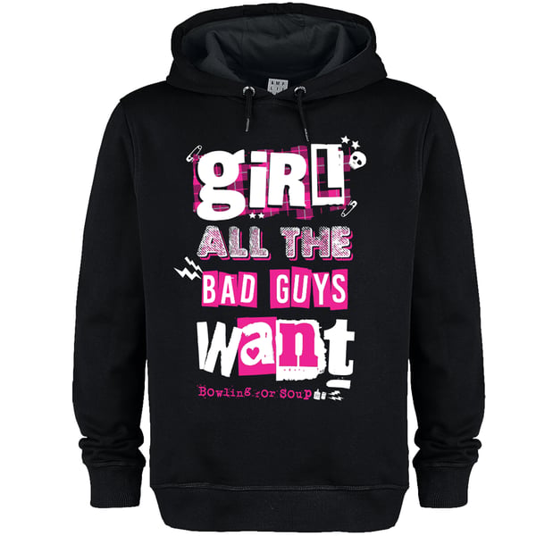 Amplified Unisex Adult Girl All The Bad Guys Want Bowling For Soup Hoodie