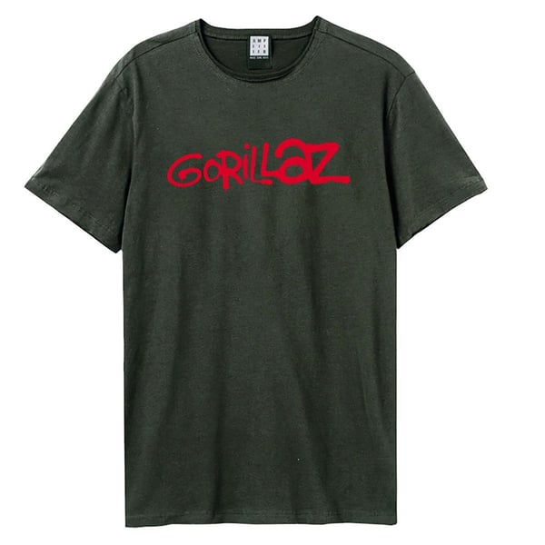 Amplified Unisex Adult Gorillaz Logo T-Shirt