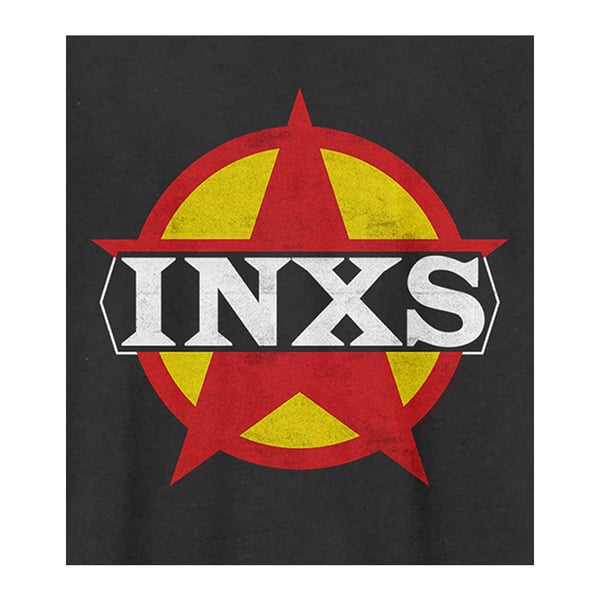 Amplified Unisex Aikuisten Circle Logo INXS T-paita