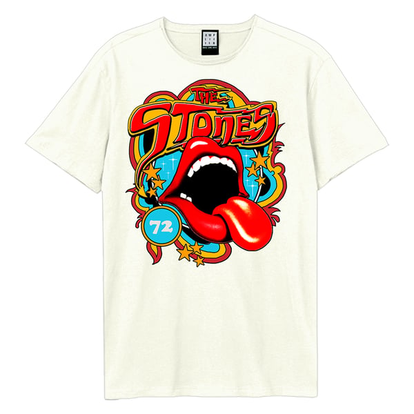 Amplified Unisex Adult Vintage Tongue 77 The Rolling Stones T-Shirt Amplified Unisex Adult Vintage Tongue 77 The Rolling Stones T-Shirt