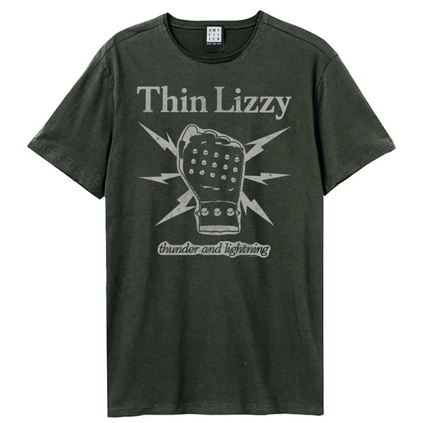Amplified Unisex Adult Lightning Fist Thin Lizzy T-Shirt