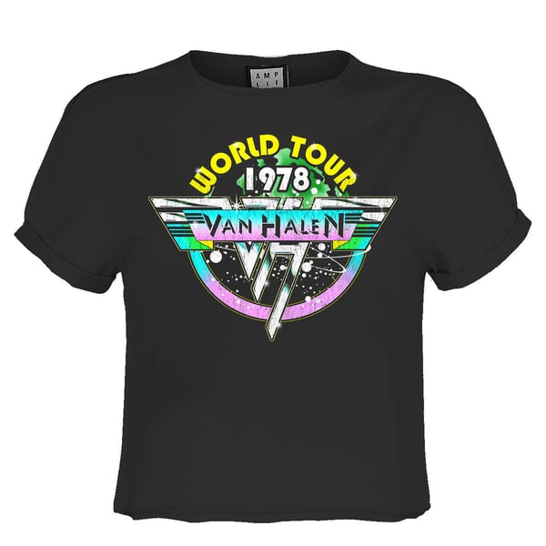 Amplified Womens/Ladies World Tour 78 Van Halen Crop Top