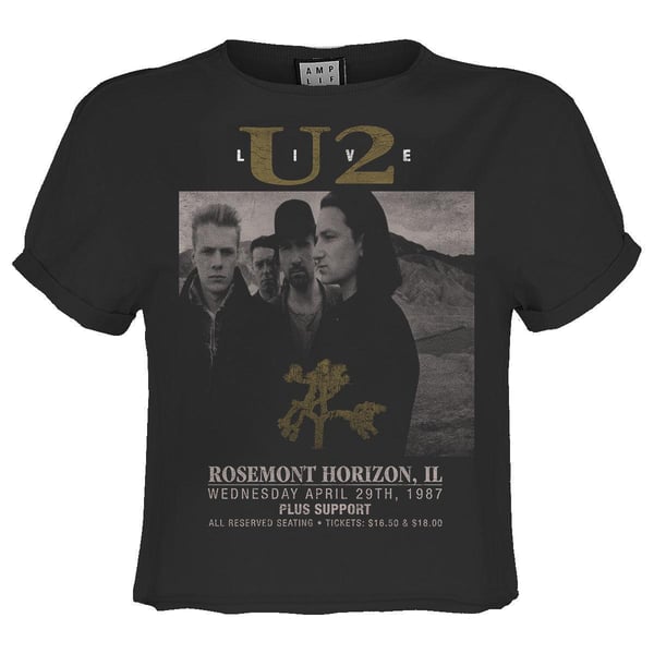 Amplified Naisten Live U2 Crop Top