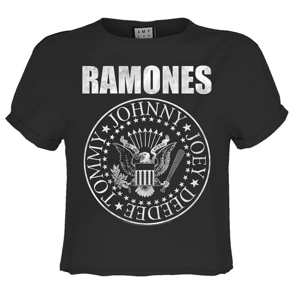 Amplified Dam/Dam Klassisk Seal Ramones Croppad Topp
