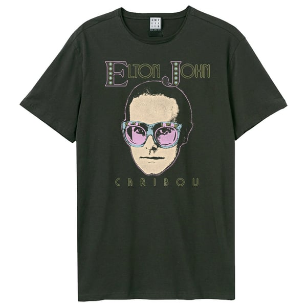 Amplified Unisex aikuisten Caribou Face Elton John T-paita