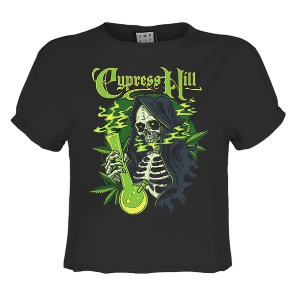 Amplified Naisten/Naisten Skeleton Bong Cypress Hill Crop Top