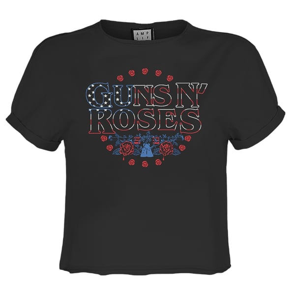 Amplified Naisten Stars And Stripes Guns N Roses Lyhyt Toppi