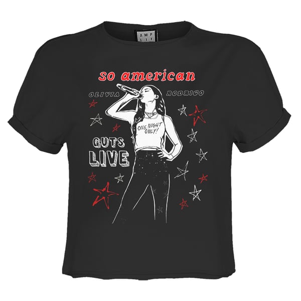 Amplified Womens/Ladies So American Olivia Rodrigo Crop Top