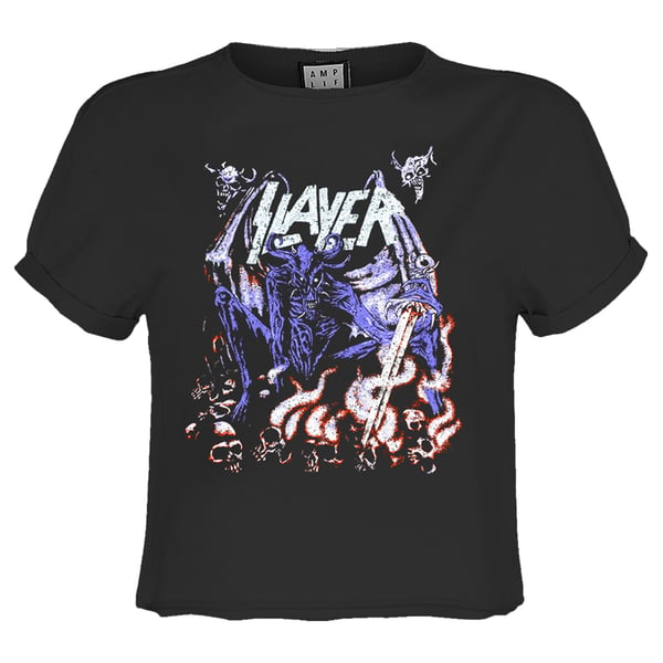 Amplified Womens/Ladies Neon Art Mineral Slayer Crop Top