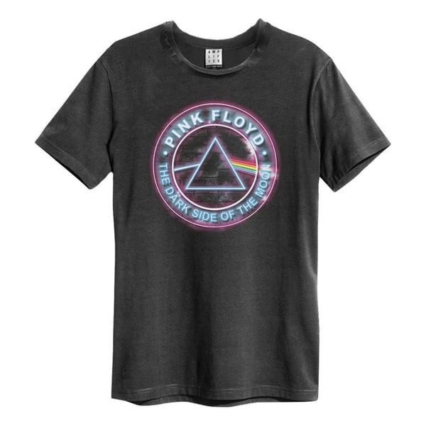 Amplified Unisex voksen Neon Dark Side Pink Floyd T-shirt