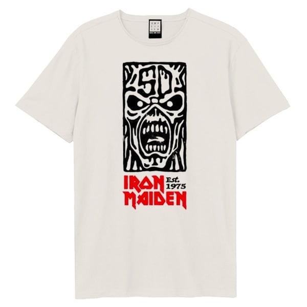 Amplified Unisex Aikuisten 50. Totemipaalun Iron Maiden T-paita