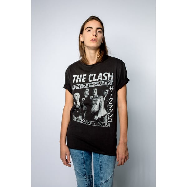 Amplified Unisex T-shirt til voksne med tour plakat The Clash