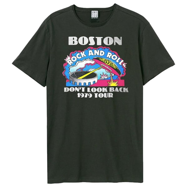 Amplified Unisex Adult Dont Look Back 79 Boston T-Shirt
